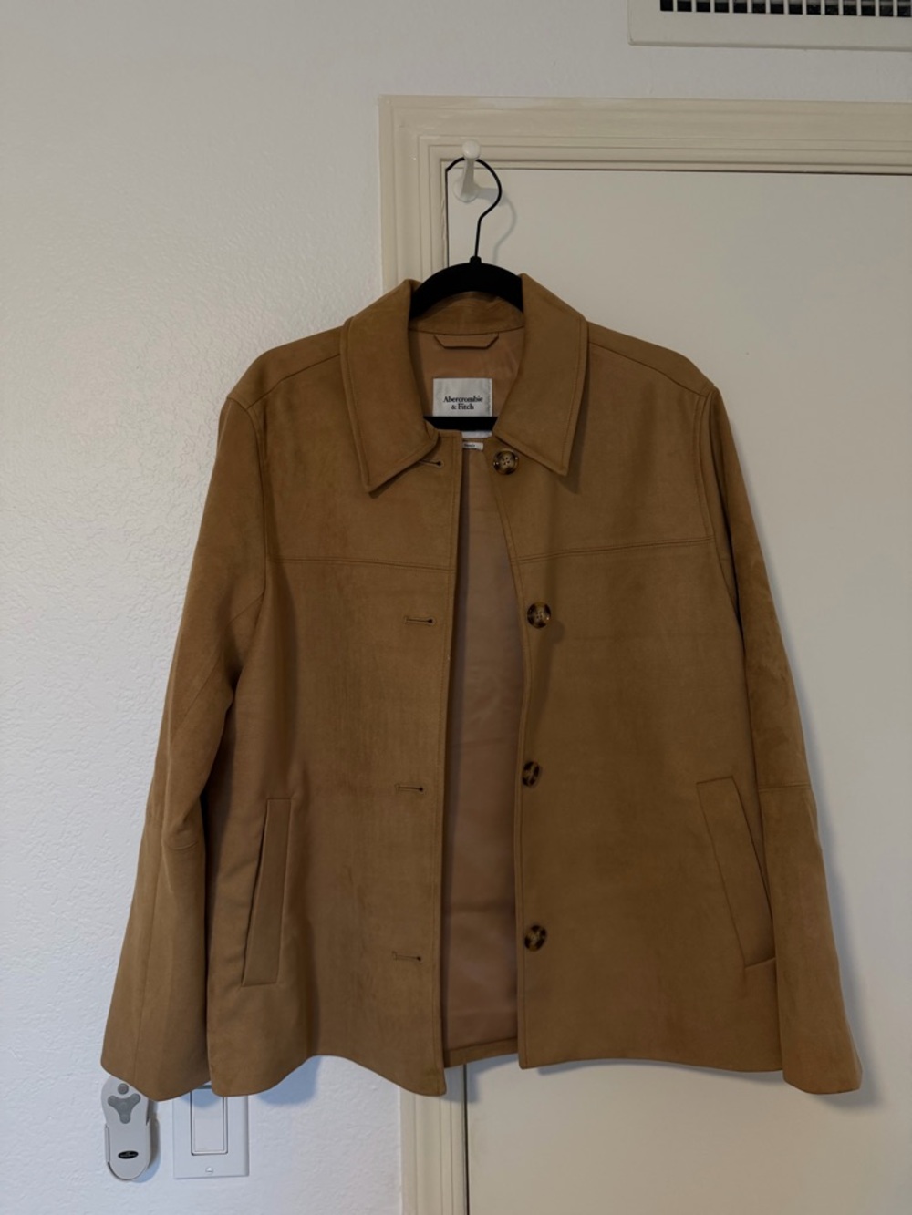 Abercrombie & Fitch Camel Vegan Suede Coat